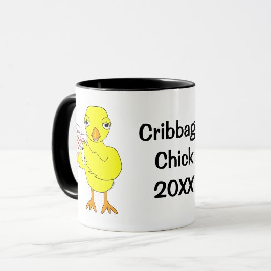 Anpassbare Cribbage Chick Tasse (Vorderseite Links)
