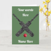 Anpassbare Cricket-Karte Karte (Gelbe Blume)