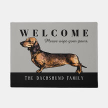 Anpassbare Dachshund-Türmatte