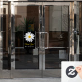 Anpassbare Daisy-Blume-Geschäftsfenster Fensteraufkleber (Büro Tür)