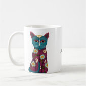 Anpassbare Daisy Cat-Tasse Kaffeetasse (Links)