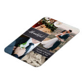 Anpassbare, dankbare Hochzeit im Herbst FotoCollag Magnet (Linke Seite)