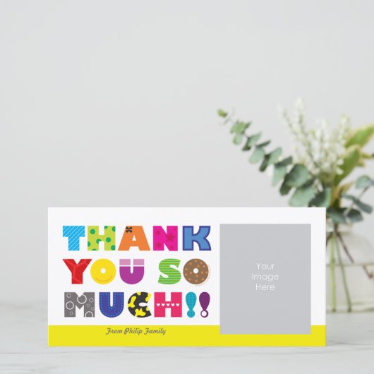 Anpassbare Dankbarkeit Dankeskarte (Stehend Vorderseite)