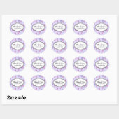 Anpassbare Dankbarkeit Sticker Pink Lila Hearts (Blatt)
