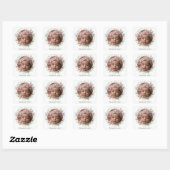 Anpassbare "Danke"-Sticker mit Fairy Frame Quadratischer Aufkleber (Blatt)