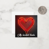 Anpassbare Dankeschön-Karte - flach Mitteilungskarte (Vorderseite/Rückseite Beispiel)