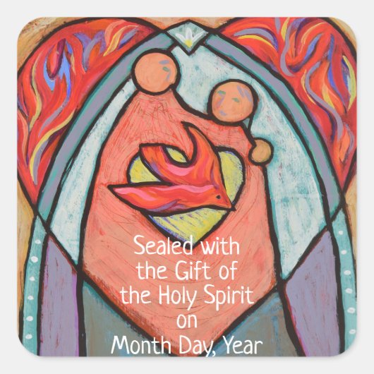 Anpassbare Datumsklammern für die Bestätigung Quadratischer Aufkleber (Vorderseite)