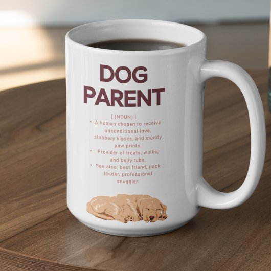Anpassbare Definition für Hundeeltern Kaffeetasse