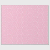 Anpassbare, dekorierte Pink Hearts Wrapping Paper Geschenkpapier (Flach)