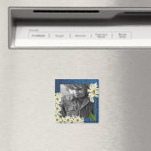 Anpassbare Denim- und Daisise-Foto-Magnet Magnet (In Situ (Geschirrspüler))