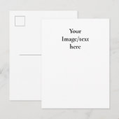 Anpassbare Designvorlage | Laden Sie Ihre eigene K Einladungspostkarte (Vorne/Hinten)