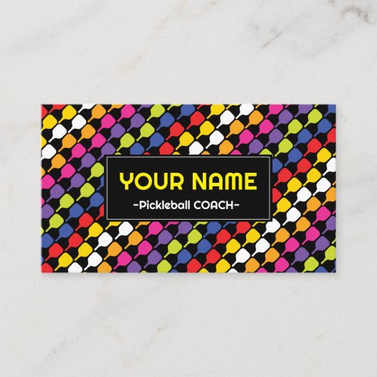 Anpassbare 💚 ❤️ 💛 💙 diagonalen Paddelpaddel Visitenkarte (Vorderseite)