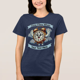 Anpassbare "Die Zeit vergeht wie im Flug" Fliegeru Tri-Blend Shirt