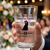 Anpassbare Disco-Hochzeit Glas