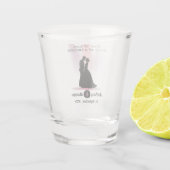 Anpassbare Disco-Hochzeit Schnapsglas (Rückseite)