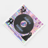 Anpassbare Disco-Hochzeit Serviette (Ecke)