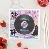 Anpassbare Disco-Hochzeit Serviette (Beispiel)