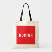 Anpassbare DOCTOR-Text Aussage Budget Tragetasche (Vorne)