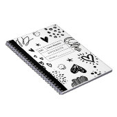 Anpassbare Doodle-White-Notebook Notizblock (Rechte Seite)