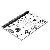 Anpassbare Doodle-White-Notebook Notizblock (Linke Seite)