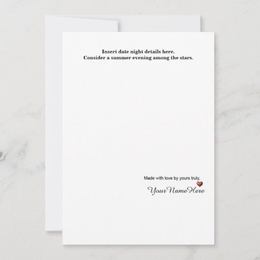 Anpassbare doppelseitige Bankkarte für Juli Dankeskarte (Rückseite)