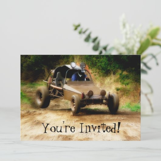 Anpassbare Düne Buggy Mudfest - Sie sind eingelade Einladung (Stehend Vorderseite)