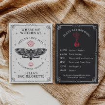 Anpassbare Dunkle Boho Coven Bachelorette