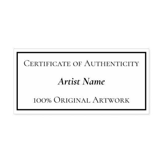 Anpassbare Echtheitsbescheinigung Permastempel (Design)