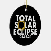 Anpassbare Eclipse 2024 Keramik Ornament (Rechts)