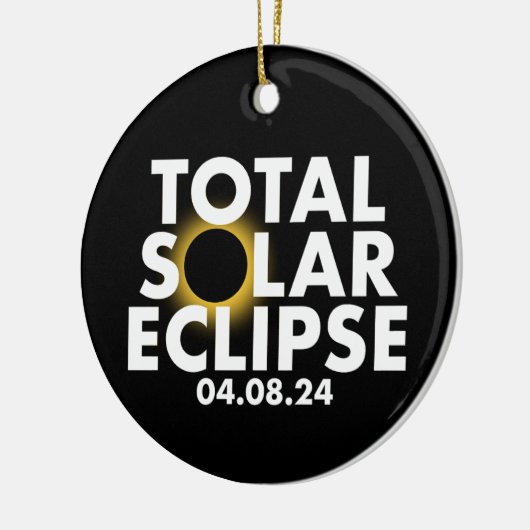 Anpassbare Eclipse 2024 Keramik Ornament (Links)