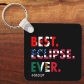 Anpassbare Eclipse 2024 Schlüsselanhänger (Vorderseite)