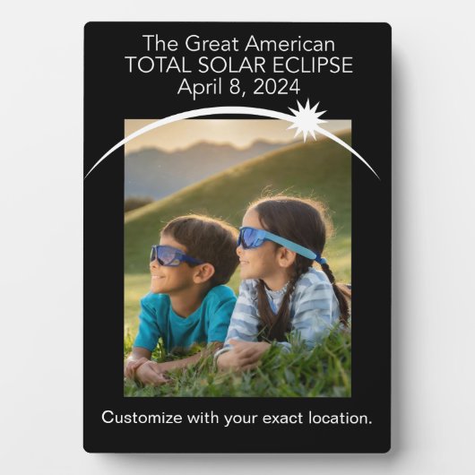 Anpassbare Eclipse Foto Plaque Fotoplatte (Vorderseite)