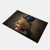 Anpassbare Edwardian-Guinea Pig Gentleman Fußmatte (Schrägansicht)