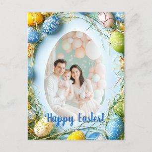 Anpassbare 🐇 Egg-tastic Oaster Snapshot Feiertagspostkarte