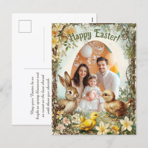 Anpassbare 🐇 Egg-tastic Oaster Snapshot Feiertagspostkarte