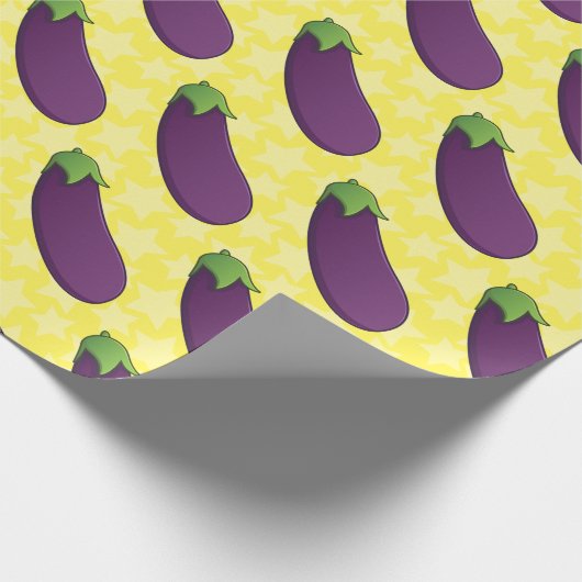 Anpassbare Eggplant Geschenkpapier (Ecke)