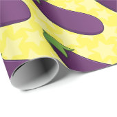 Anpassbare Eggplant Geschenkpapier (Rolleneckpunkt)
