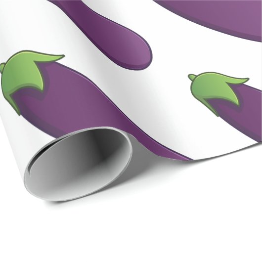 Anpassbare Eggplant Geschenkpapier (Rolleneckpunkt)