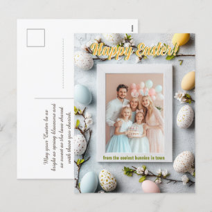 Anpassbare 🐇 Ei-ziiting Easter Snapshot Feiertagspostkarte