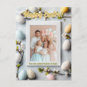 Anpassbare 🐇 Ei-ziiting Easter Snapshot Feiertagspostkarte (Vorderseite)