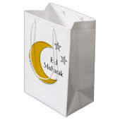 Anpassbare Eid-Geschenktasche Mittlere Geschenktüte (Rückseite Schrägansicht)
