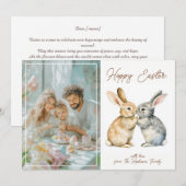Anpassbare 🐇 Eierstra Niedlich Hoppy Oaster Feiertagskarte (Vorne/Hinten)