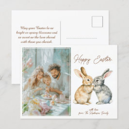 Anpassbare 🐇 Eierstra Niedlich Hoppy Oaster Feiertagspostkarte