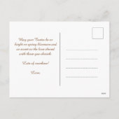 Anpassbare 🐇 Eierstra Niedlich Hoppy Oaster Feiertagspostkarte (Rückseite)