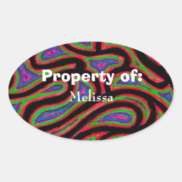 Anpassbare Eigenschaft von Aufklebern Ovaler Aufkleber