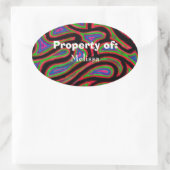 Anpassbare Eigenschaft von Aufklebern Ovaler Aufkleber (Tasche)