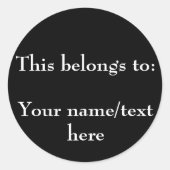 Anpassbare Eigenschaftenkleber Runder Aufkleber (Vorderseite)