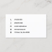 Anpassbare, einfache QR-Codeleuchte Visitenkarte (Rückseite)