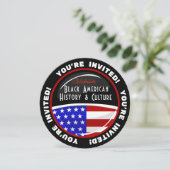 Anpassbare Einladungen für das Black History Ereig (Stehend Vorderseite)