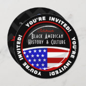 Anpassbare Einladungen für das Black History Ereig (Vorne/Hinten)